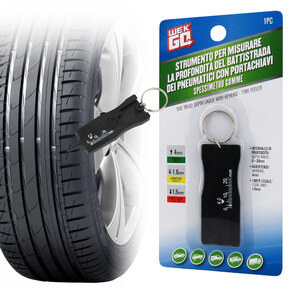 WEKGO - Spessimetro Gomme Con portachiavi - WEKGO - Spessimetro Gomme