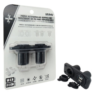 ZIM&MANN - Presa di corrente Doppia: accendisigari + USB - ZIM&MANN - Presa di corrente