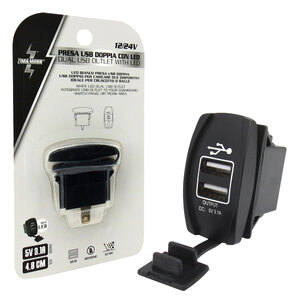 ZIM&MANN - Presa di corrente USB doppio con LED bianco - ZIM&MANN - Presa di corrente