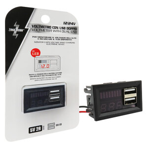 ZIM&MANN - Voltmetro Con Led + USB - ZIM&MANN - Voltmetro