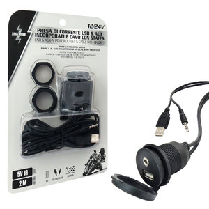 ZIM&MANN - Presa di corrente USB e AUX con supporto - ZIM&MANN - Presa di corrente