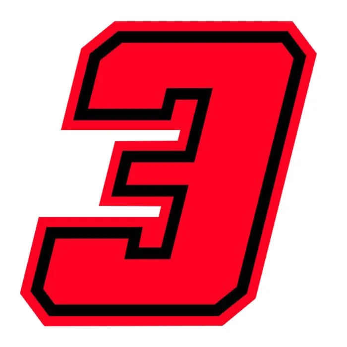 Numeri e lettere adesive Numero gara 3 GAT