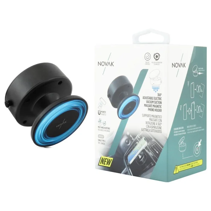 Supporto magnetico da cruscotto Superfici lisce o metalliche NOVAK