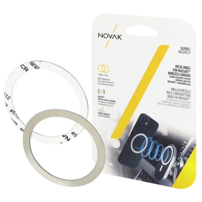 Supporto-caricabatteria wireless Anelli in metallo NOVAK