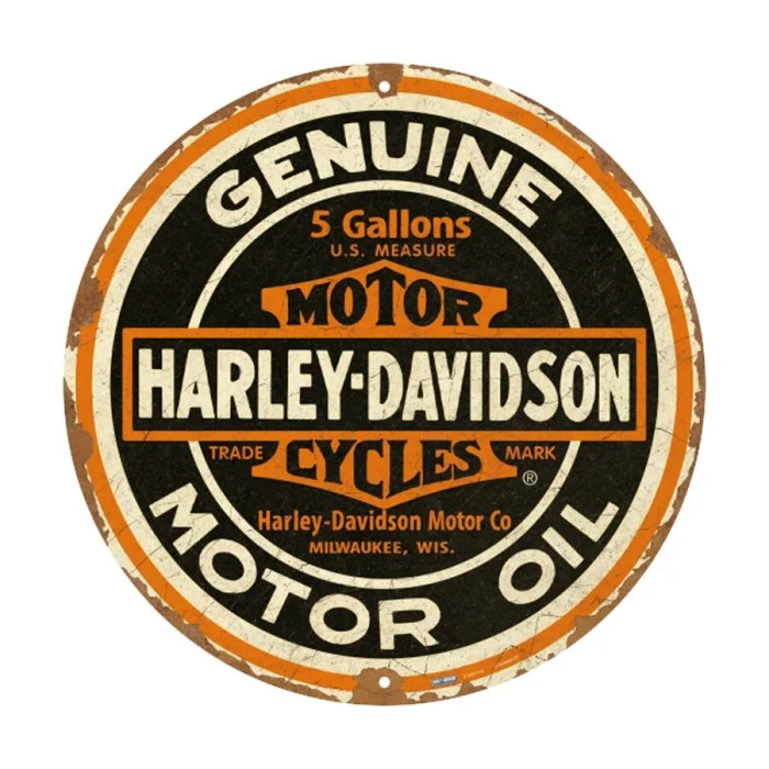 Cartello in latta Harley Davidson Genuine Motor Oil NOSTALGIC ART
