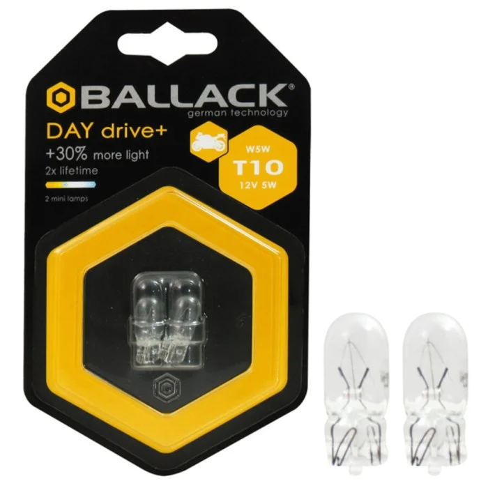 Lampadina moto T10 a filamento Day Drive + T10 BALLACK