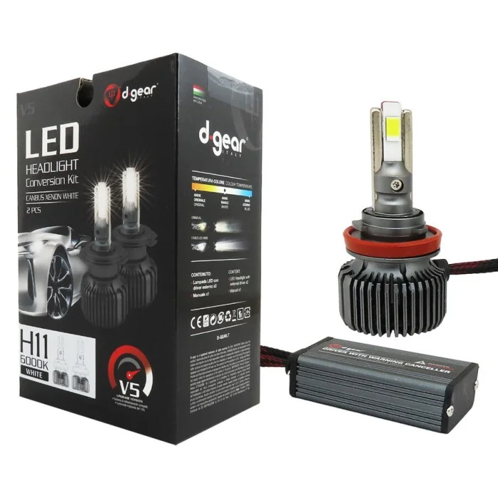 Lampadine H11 Led Headlight Conversion Kit V5 D-GEAR