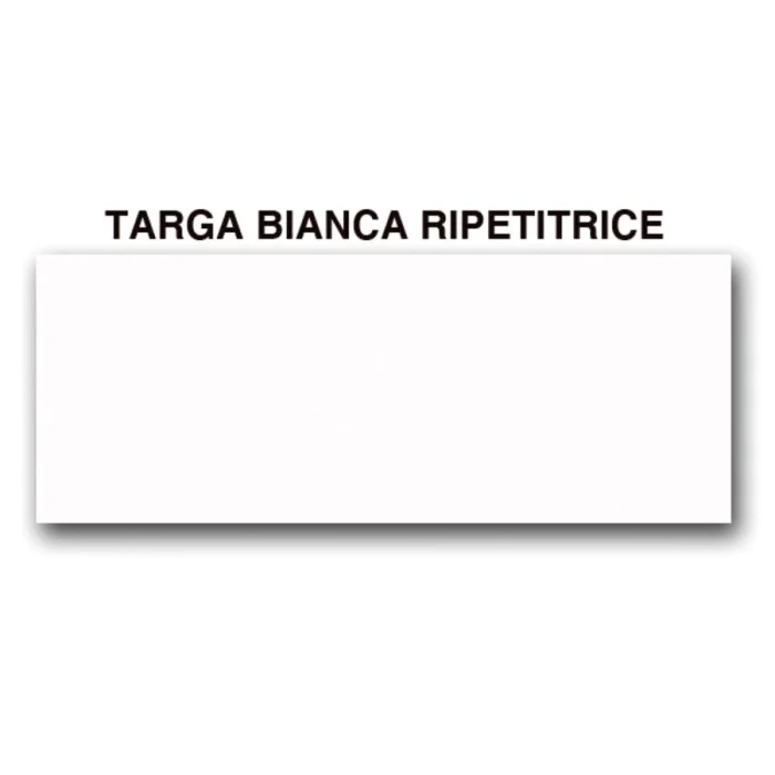 Accessori ed adattatori per portabici Targa bianca ripetitrice GAT