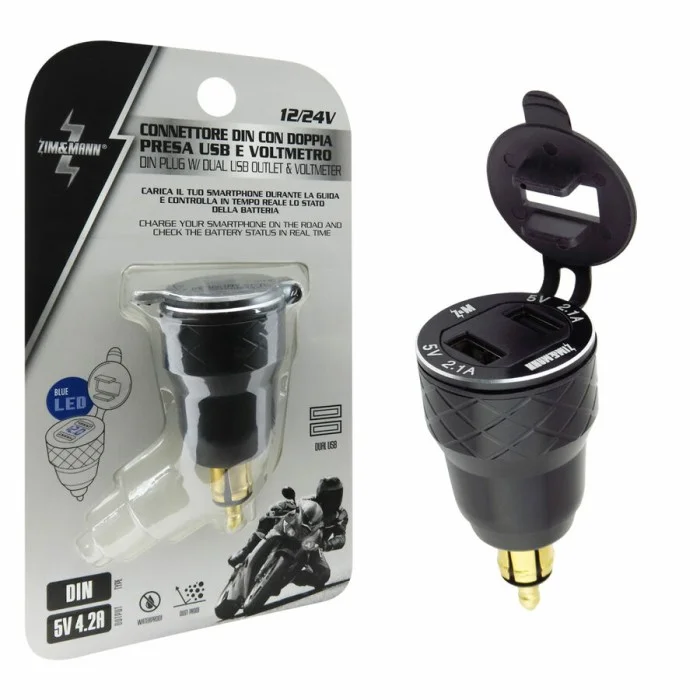Presa di corrente USB con voltmetro ZIM&MANN