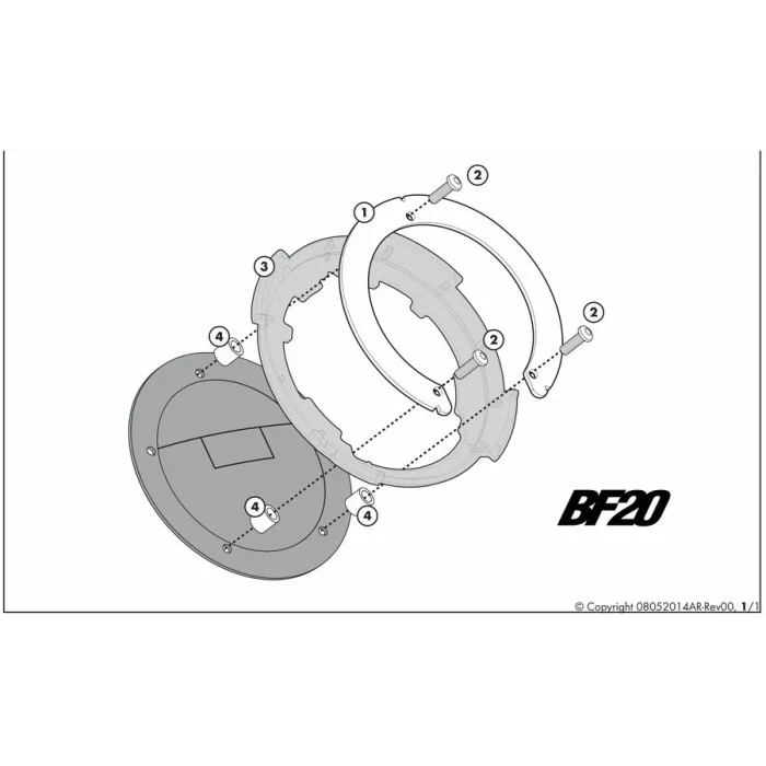 Borsa da serbatoio - Flangia Honda CB, CBR, Crosstourer, VFR GIVI