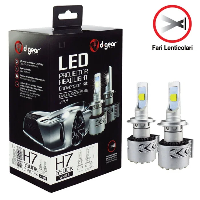 Lampadine H7 Led Projector Headlight Conversion Kit D-GEAR