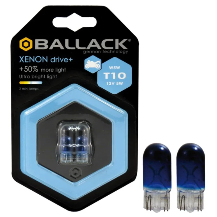 Lampadina moto T10 a filamento Xenon Drive + T10 BALLACK