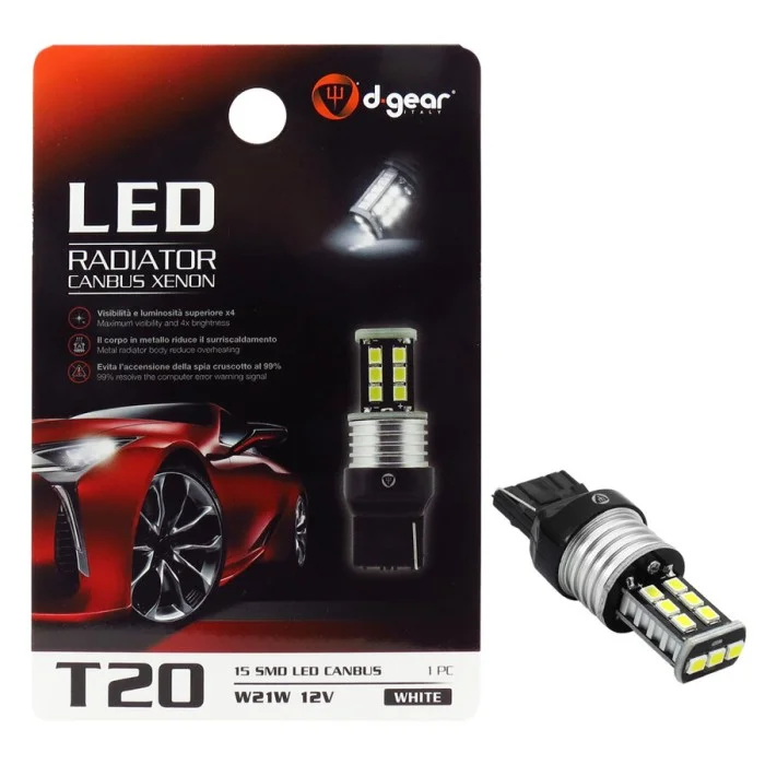 Lampadina T20 a led T20 Led Radiator Canbus Xenon D-GEAR