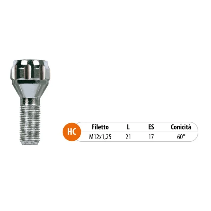 Bulloni antifurto e chiavi Alfa Romeo 147, 166, GT, Giulietta, Mito, Fiat 500, 500L, 500X, Bravo, Doblo TECNOSTEEL