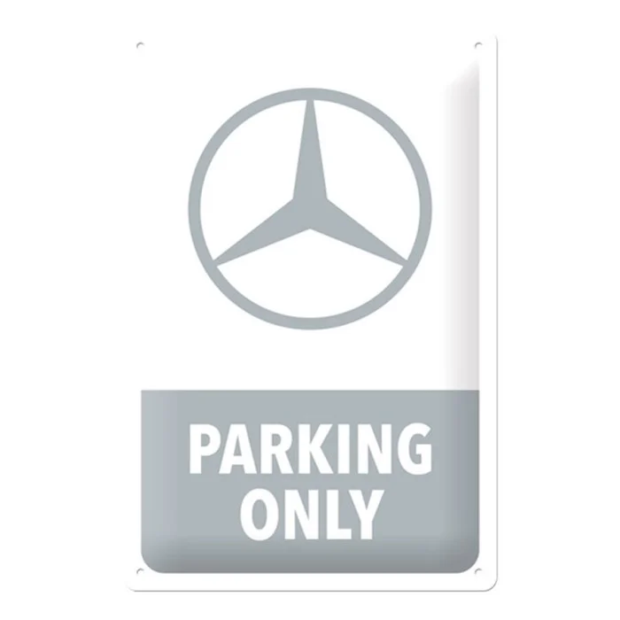 Cartello in latta Mercedes - Parking Only NOSTALGIC ART