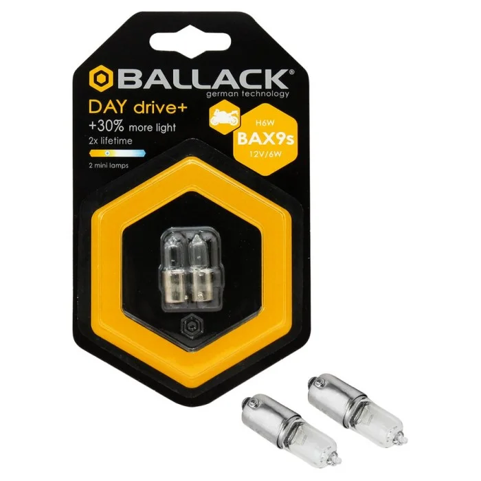 Lampadina moto BAX9S a filamento Day Drive + BAX9S BALLACK