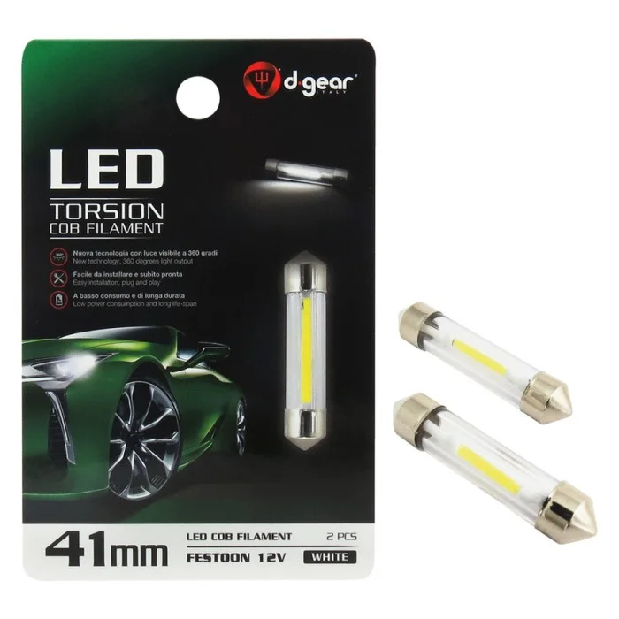 Lampadina a siluro a led SV8,5 41mm Torsion COB filament D-GEAR