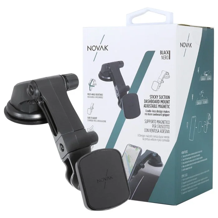 Supporto magnetico da cruscotto Con ventosa NOVAK