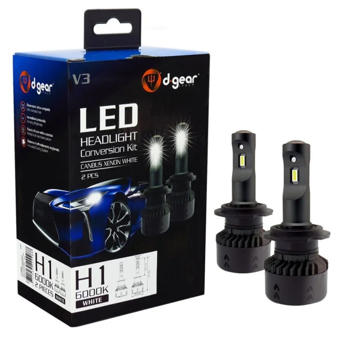 Lampadine H1 Led Headlight Conversion Kit V3 D-GEAR