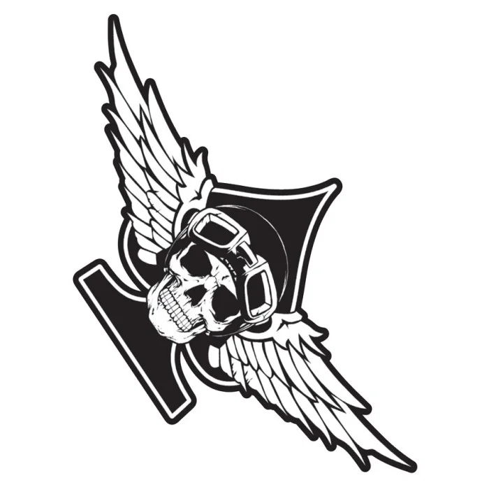 Adesivi Motorwork skull LETHAL THREAT