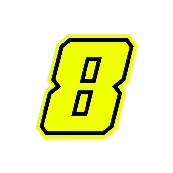 Numeri e lettere adesive Race moto GP GAT