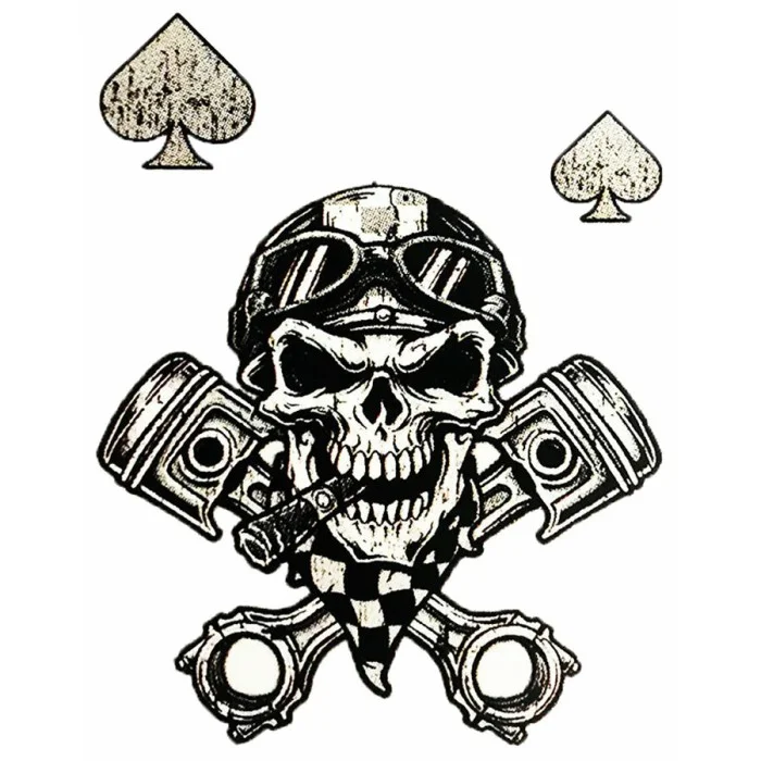 Adesivi Skull Helmet Pistons LETHAL THREAT