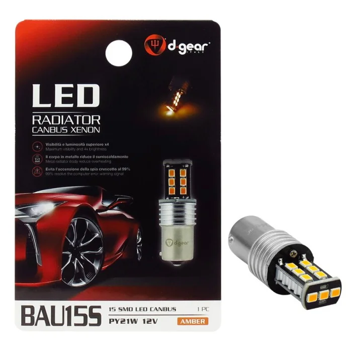 Lampadina BAU15S a led BAU15S Led Radiator Canbus Xenon D-GEAR