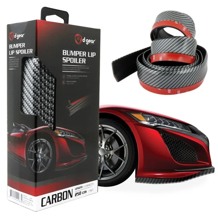 Spoiler adesivo universale Bumper Lip Spoiler Classic Carbon D-GEAR