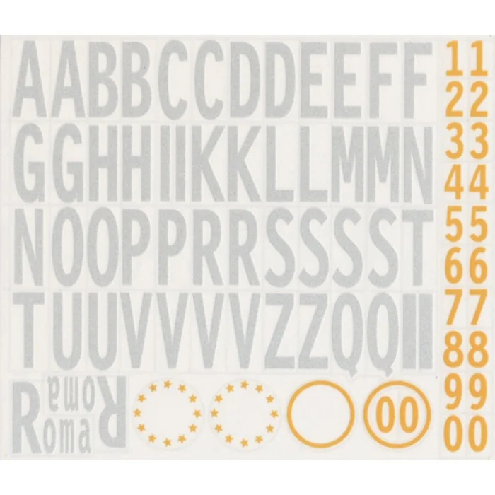 Adesivi targa Letter kit GAT