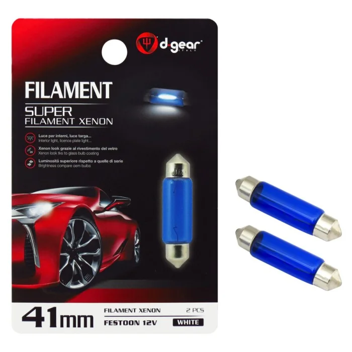 Lampadina a siluro a filamento Super - 41 Feston SV8,5 Lamp D-GEAR