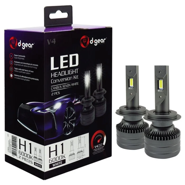 Lampadine H1 Led Headlight Conversion Kit V4 D-GEAR