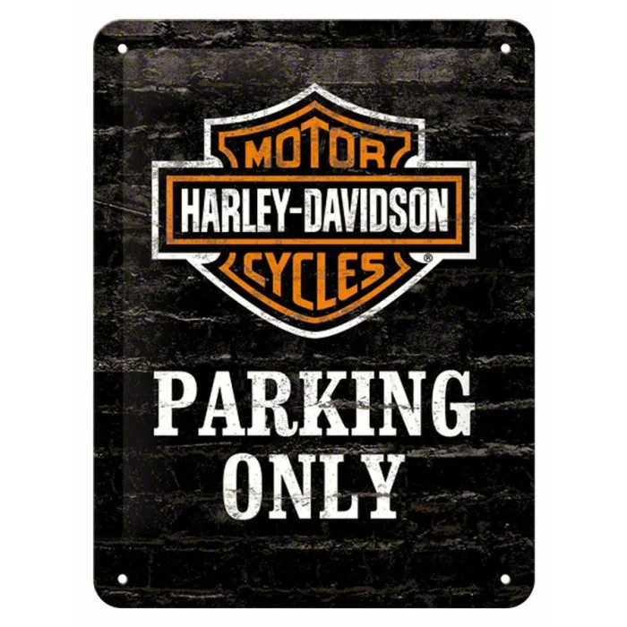Cartello in latta Harley Davidson Parking Only NOSTALGIC ART