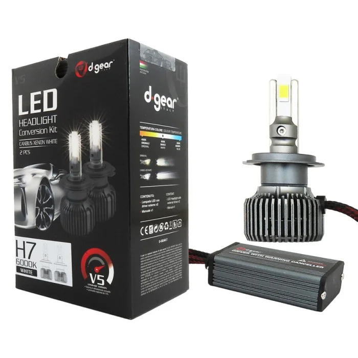 Lampadine H7 Led Headlight Conversion Kit V5 D-GEAR