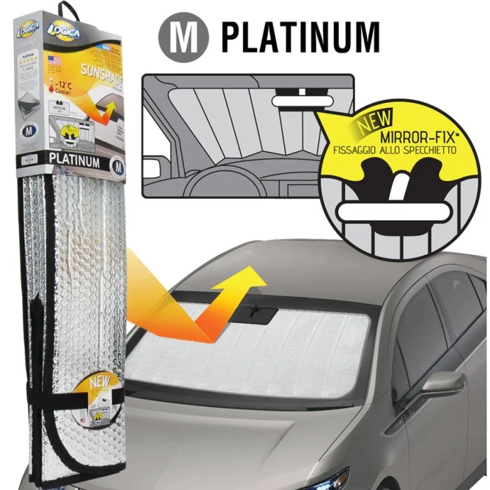 Parasole per parabrezza Platinum Mirror-fix LOGICA