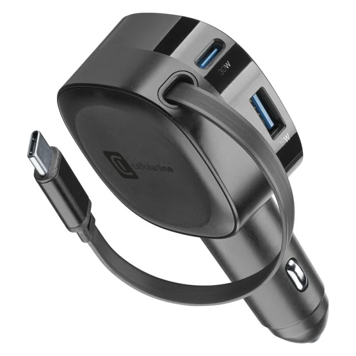 USB da presa accendisigari Retractable Car Charger CELLULAR LINE