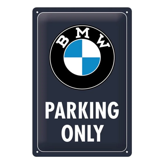 Cartello in latta Bmw Parking Only Classic Blue NOSTALGIC ART