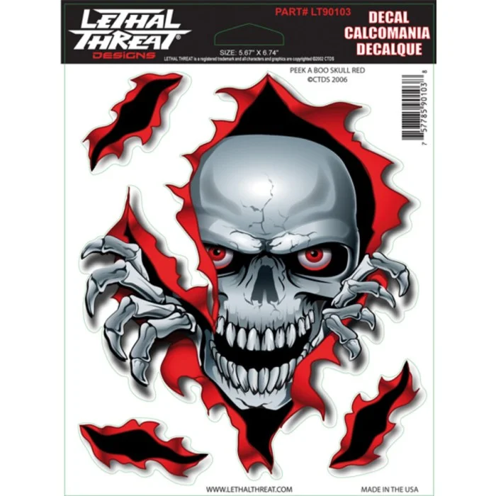 Adesivi Peek a Boo Skull LETHAL THREAT