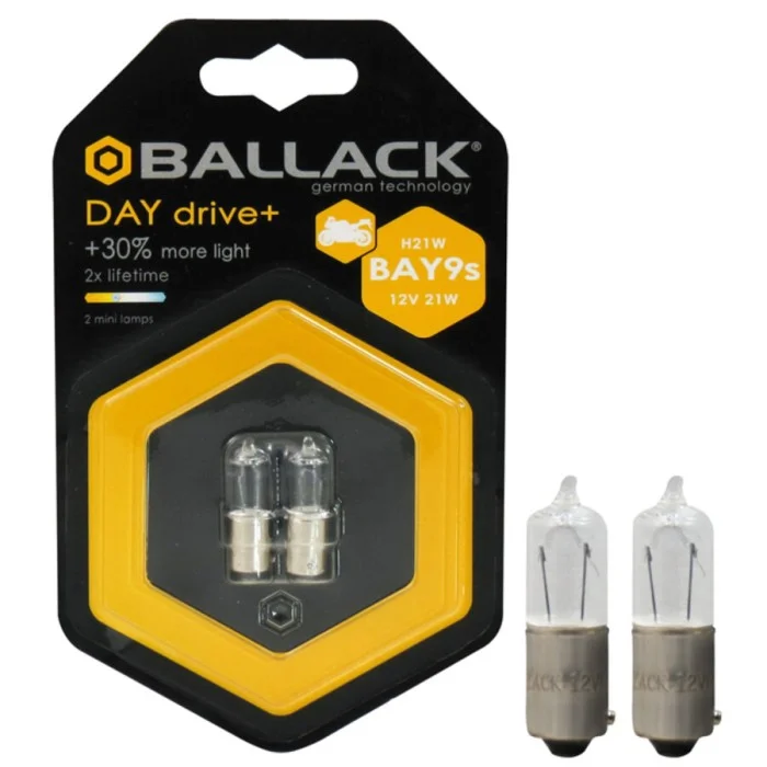 Lampadina moto BAY9S a filamento Day Drive + BAY9S BALLACK