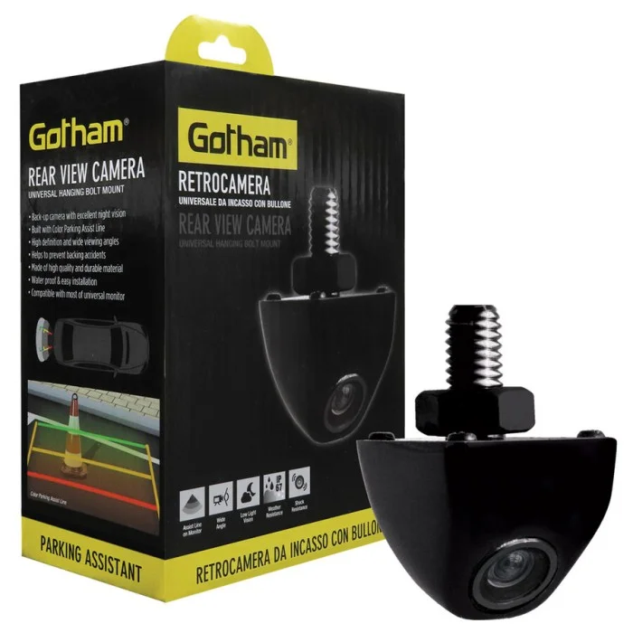 Retrocamere e frontecamere Retrocamera da incasso con bullone GOTHAM