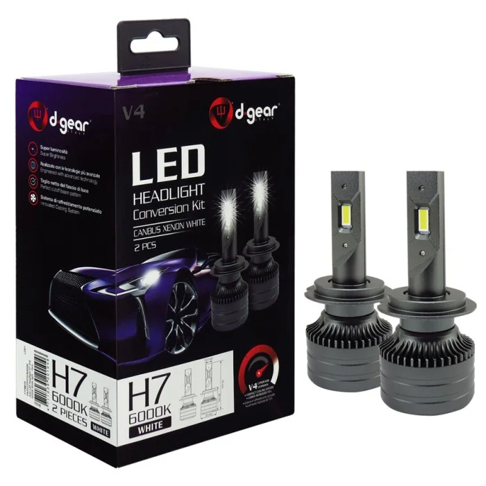 Lampadine H7 Led Headlight Conversion Kit V4 D-GEAR