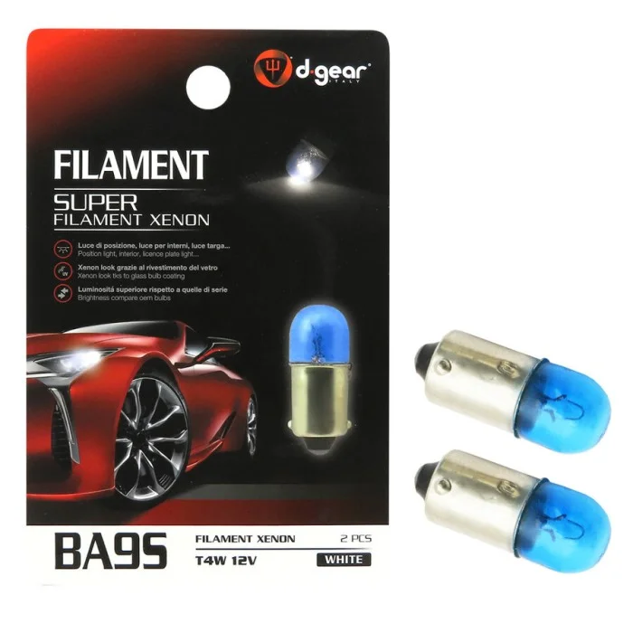 Lampadina BA9S a filamento BA9S Super Filament Xenon D-GEAR