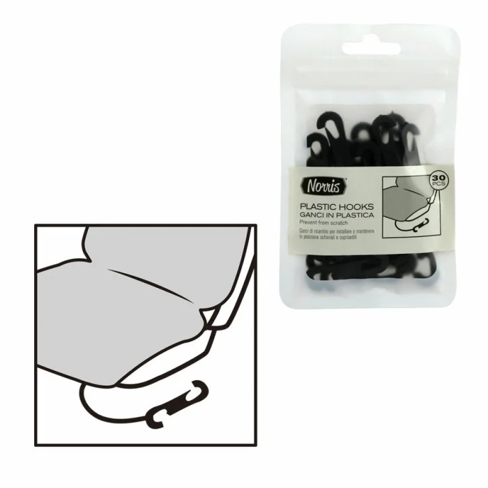 Gancetti fissaggio Plastic Hooks NORRIS