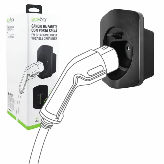 Staffa cavo auto elettrica Gancio da parete con porta spina ECOBAR