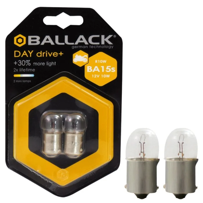 Lampadina moto BA15S a filamento Day Drive + BA15S BALLACK