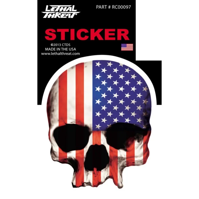 Adesivi Usa Skull LETHAL THREAT