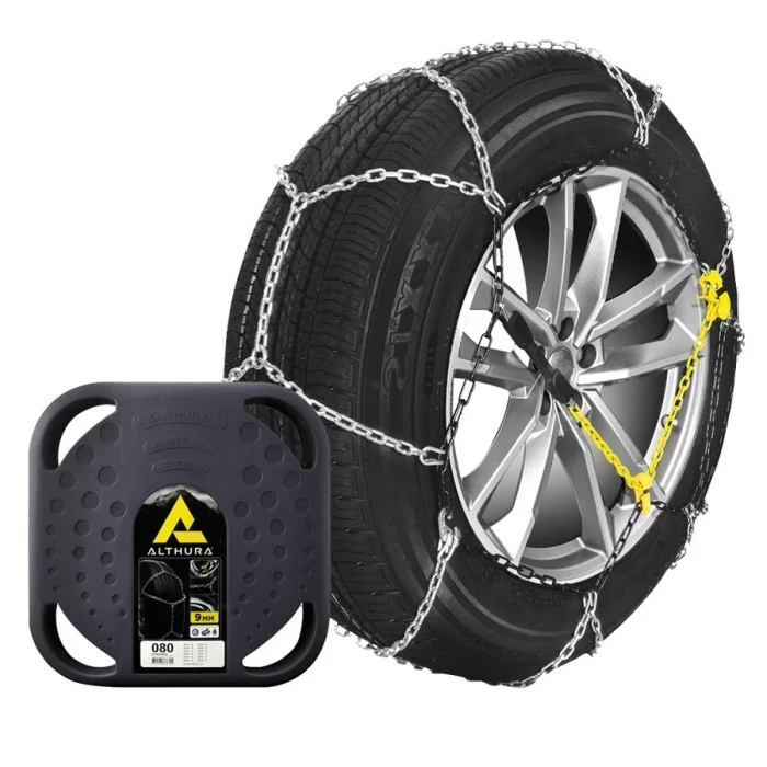 Catene da neve 9mm Audi A1, Chevrolet Lacetti, Nubira, Chrysler Neon, Citroen Berlingo, C3, Xsara, Dacia Logan, Daewoo, Tacuma ALTHURA