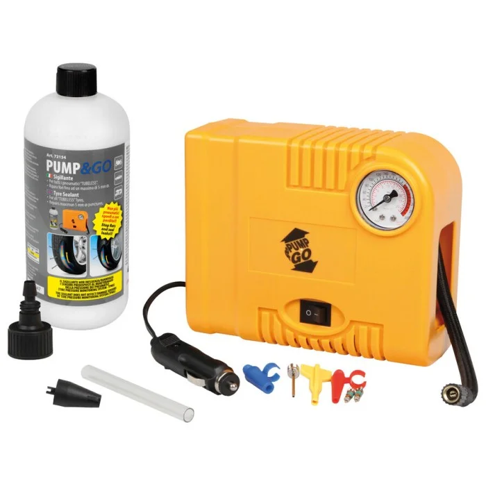 Kit Ripara Pneumatici con Compressore Pump & Go LAMPA