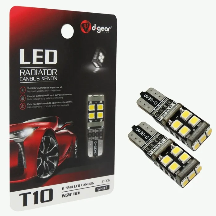 Lampadina T10 a led T10 Led Radiator Canbus Xenon D-GEAR
