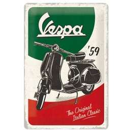 Cartello in latta Vespa The Italian Classic NOSTALGIC ART