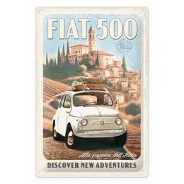 Cartello in latta Fiat 500 NOSTALGIC ART